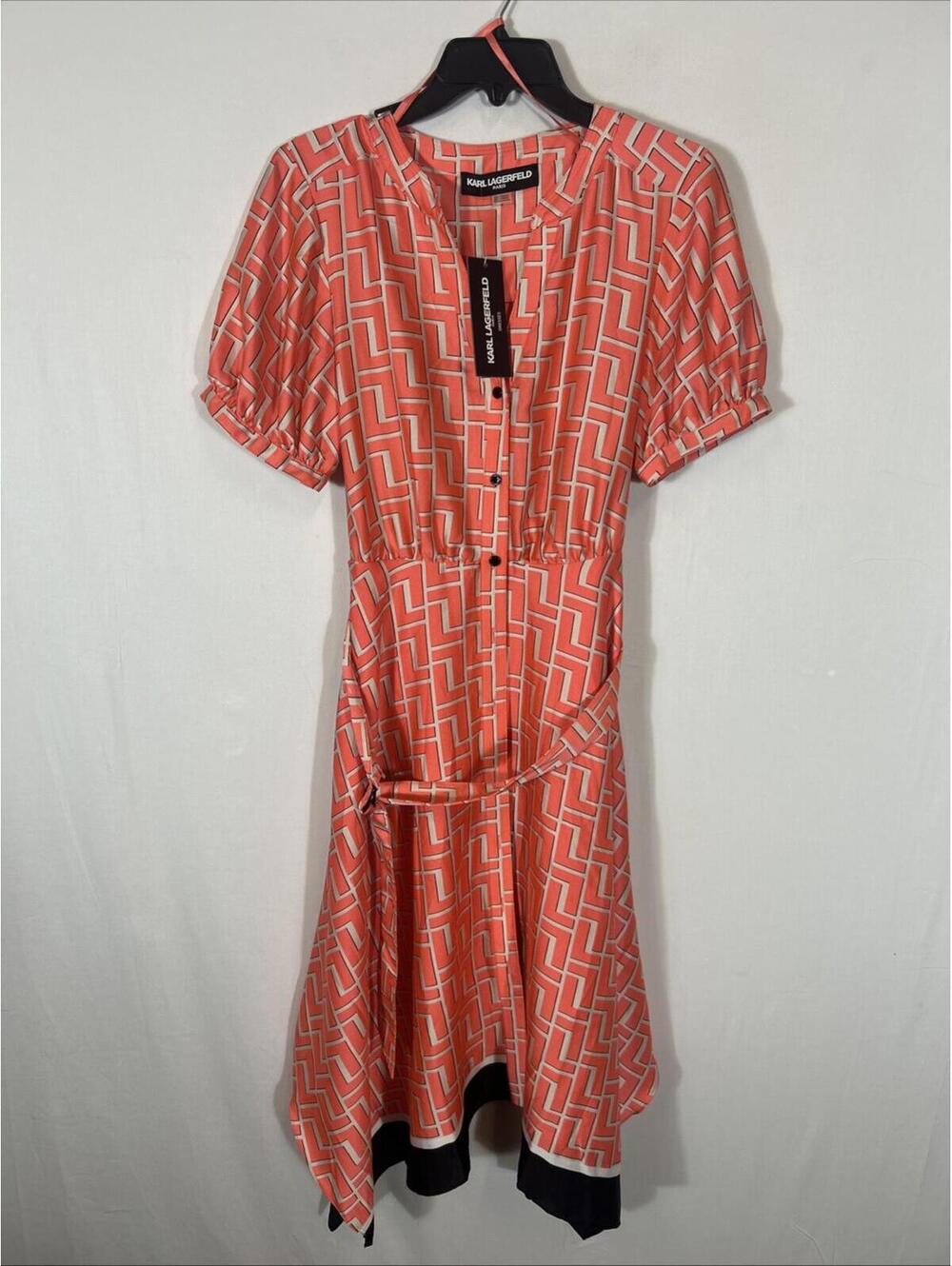 $158 Karl Lagerfeld Paris Short-Sleeve Midi Dress 8